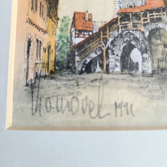 Vintage painting of Klingentor Gate Bavaria Germany signed by artist. - Picture 5 of 5